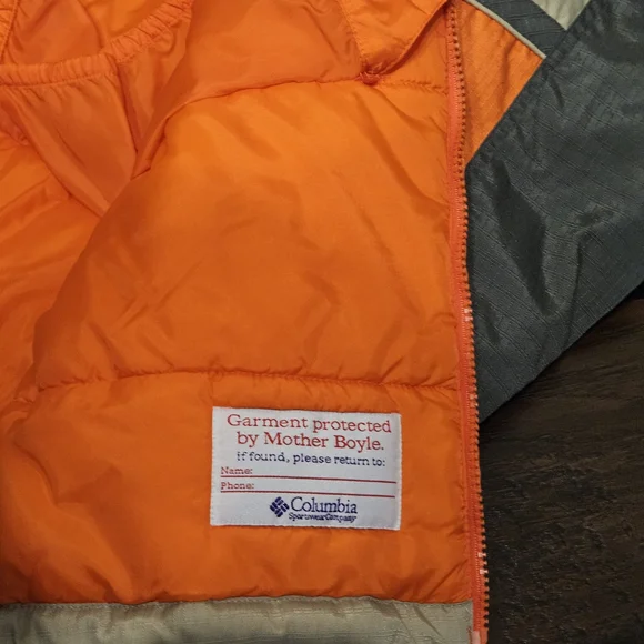 Columbia Youth Orange and Gray Snow Jacket - Picture 3 of 4